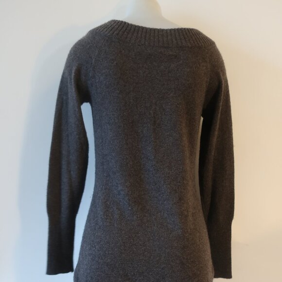 Womens Robert Rodriguez Charcoal Gray 100% Cashmere Tunic Sweater S - Picture 7 of 13